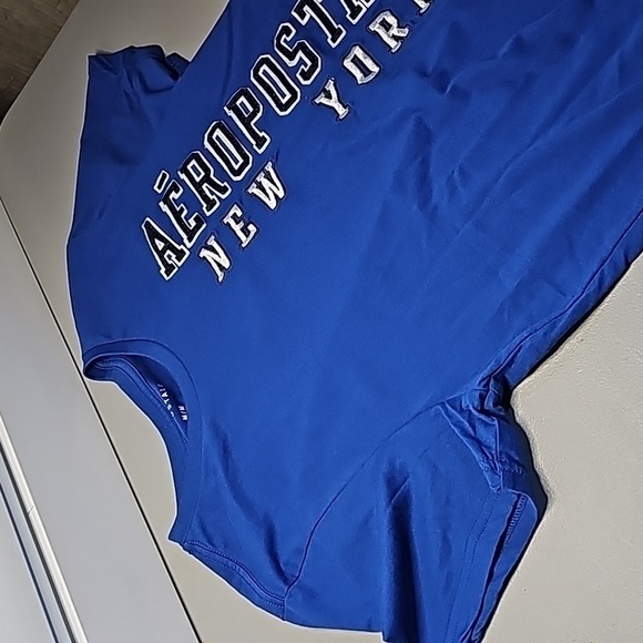 AEROPOSTALE medium dark blue short sleeve shirt - Picture 4 of 6